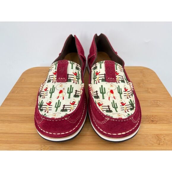 Ariat Vintage Cowgirl Cruiser Red Suede Shoe, Size 8.5 - Picture 2 of 10